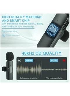 Generic Wireless Lavalier Microphone for iPhone, iPad Black  - Image 2