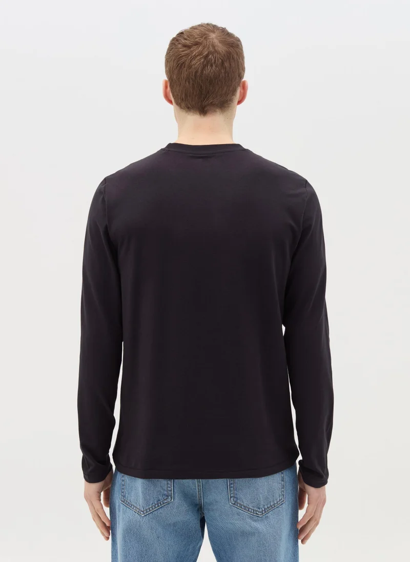 Ovs Long-Sleeved T-Shirt In Stretch Cotton
