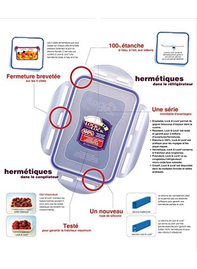 لوك اند لوك حاوية كلاسيكية رفيعة بسعة 620 مل، لون أزرق شفاف - Image 2