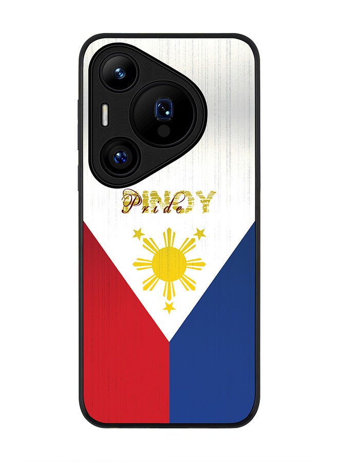 Stylizedd حافظة حواف سوداء متينة لهواوي بورا 70، حافظة مرنة رقيقة بحواف مطاطية مضادة للصدمات - فخر الفلبين - Image 1