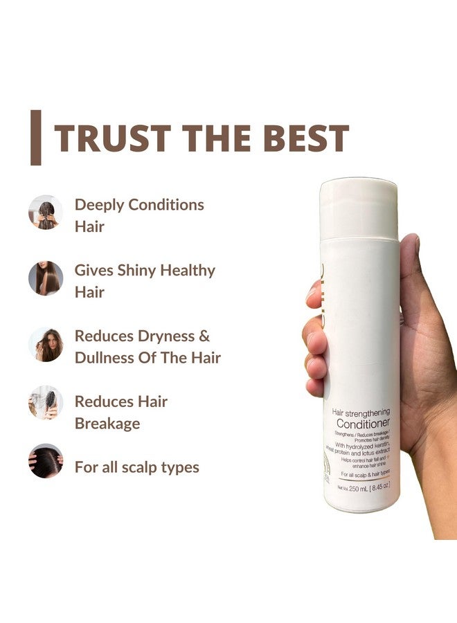 PERENNE Hair Strengthening Conditioner With Hydrolyzed Keratin And Wheat Protein (250 Ml) -Helps To Hair Fall Control, Promotes Hair Growth For All Hair Types - Image 3
