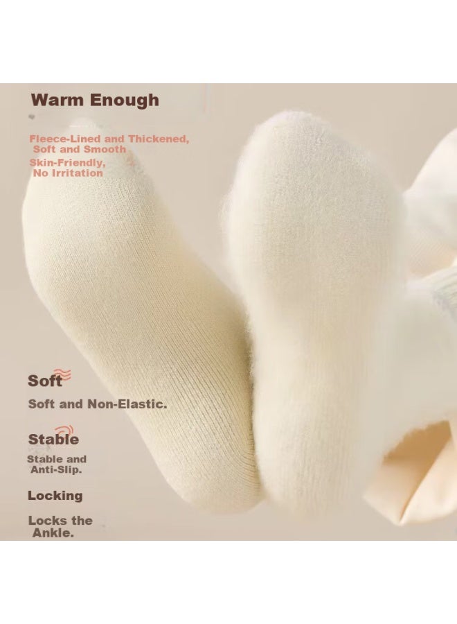 Yaya Women's Winter Wool + 10a Antibacterial Odor-resistant Fleece-lined Thickened Warm Terry Mid-calf Cold-resistant Socks - Image 2
