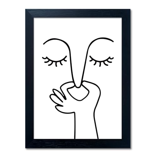 AIANHUA Black and White Bathroom Decor Wall Art Bad Smell Humorous Canvas Print Funny Guest Toilet Picture Artworks for bathroom walls Modern Minimalistic Bathroom Sign Accesories - Image 1
