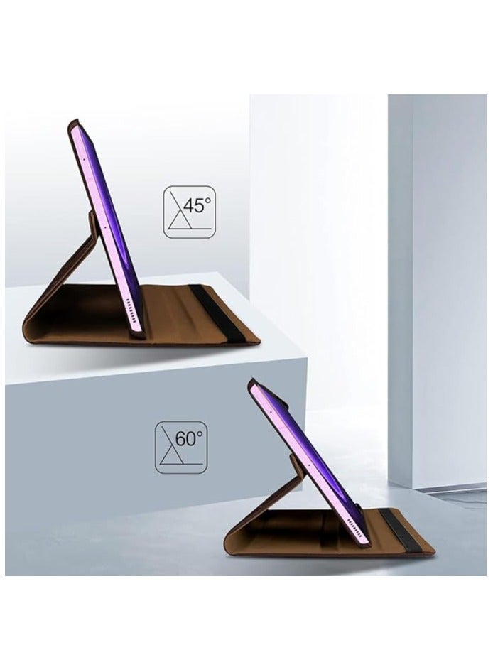 Rotating Case for Samsung Galaxy Tab S9 FE 5G 10.9 Inch/S9 11 Inch 2023 360 Degree Stand Cover Auto Sleep/Wake (Brown) - Image 2