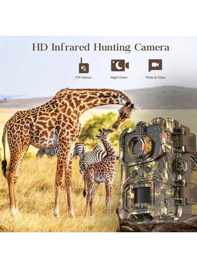 Hunting Camera With 2 Inch Screen HD 720P Night Vision PIR 0 3s Trigger Motion Activated Includes 32GB TF Card - Image 2