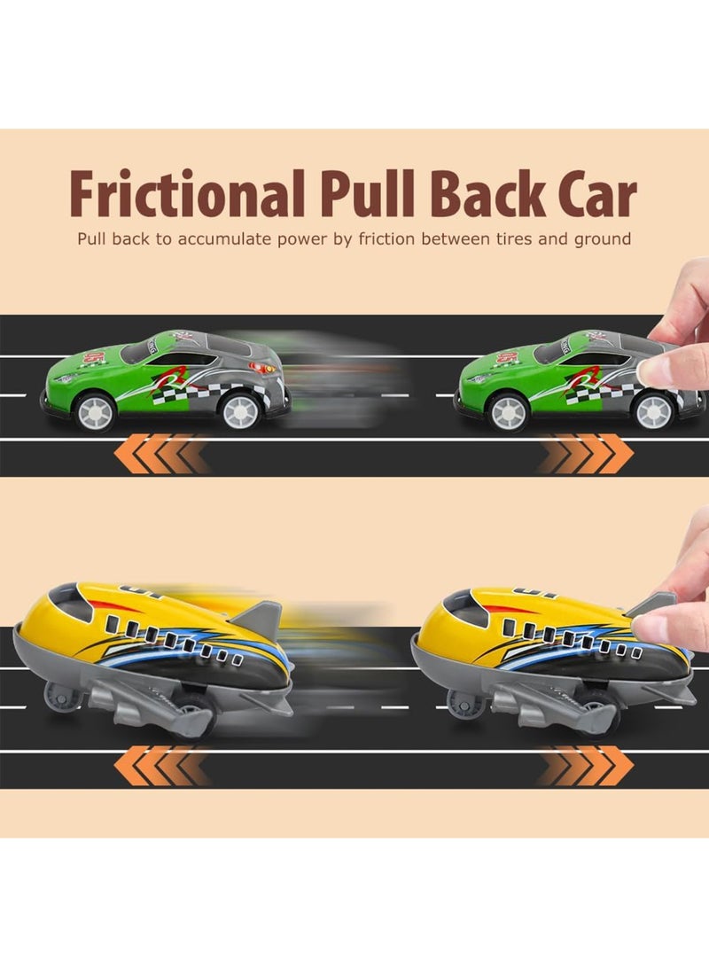 30 Pcs Pull Back Toy Cars & Planes Set with Storage Box, 20 Alloy Race Cars 10 Planes Mixed Vehicle Toys, Party Favors Toys,3+ Years Old Kids Boys Girls Gift - Image 3