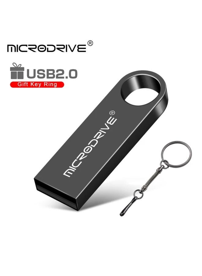 Black 4GB USB Flash Drive With Key Ring High Speed Pen Drive Memory Stick - Image 1