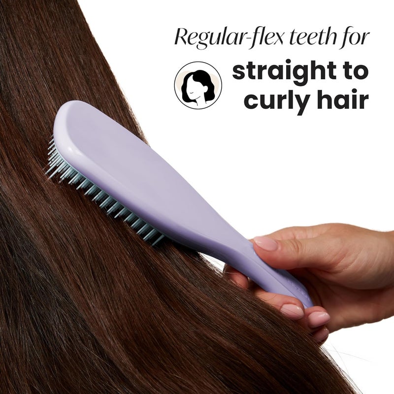 TANGLE TEEZER The Ultimate Detangler Hairbrush | For Wet & Dry Hair | Detangles All Hair Types | Reduces Breakage, Eliminates Knots | Two-Tiered Teeth & Comfortable Handle | Lilac Cloud Blue - Image 3