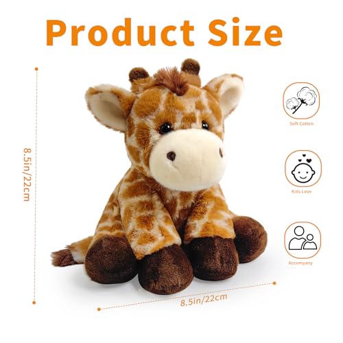 Hideekoog Giraffe Stuffed Animal Toys 85 Inch Soft and Cuddly Giraffe Plush Animals Toy Cute and Realistic Animals Gifts for Boys and Girls Toy for Toddlers 13 - Image 3