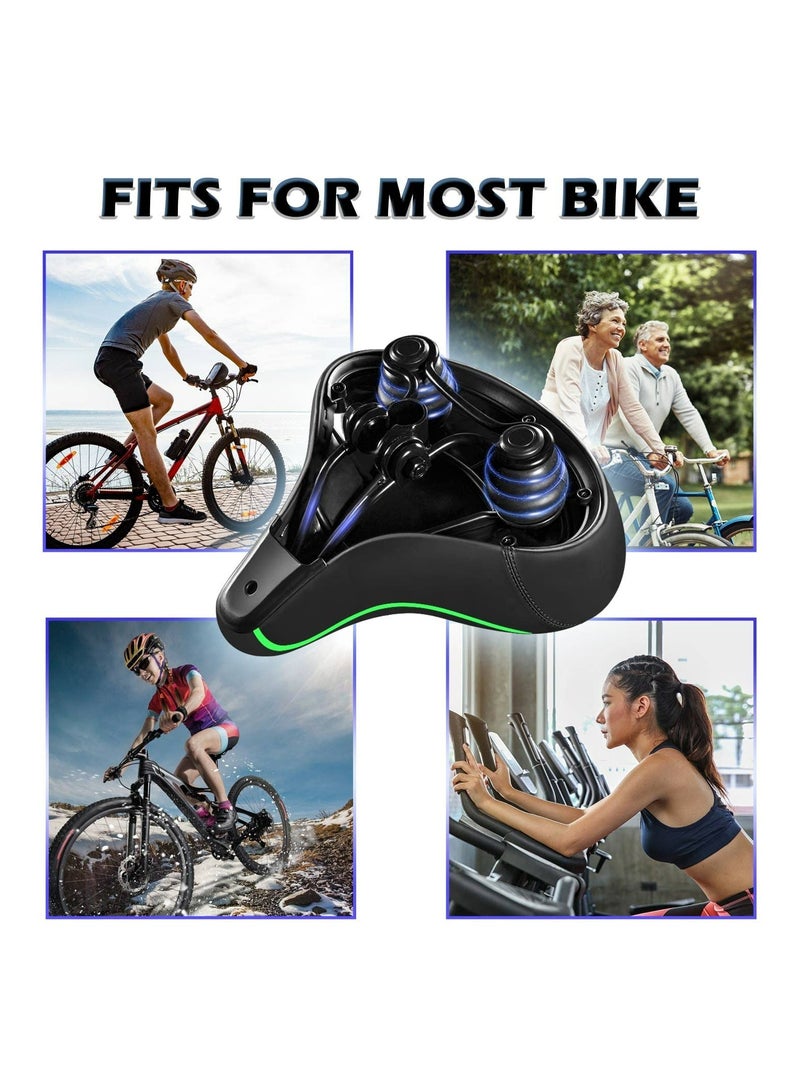 CMGTYYD. مقعد دراجة هوائية، مقعد دراجة مريح كبير الحجم وسميك للغاية مع سرج دراجة عريض من الإسفنج الميموري فوم ميموري فوم مزدوج الصدمات مناسب للدراجات الرياضية أو دراجات الطرق - Image 5