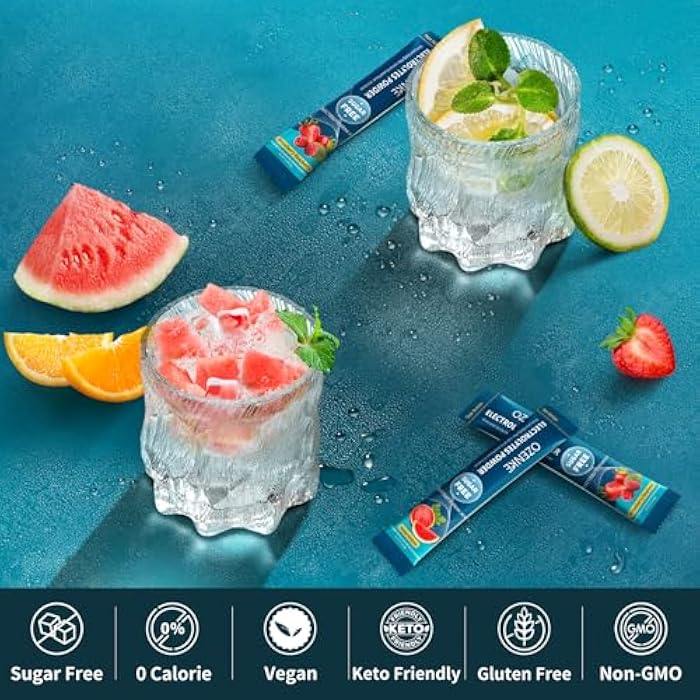 OZENKE Electrolytes Powder Packets, 12 Sticks Hydration Packets Sugar Free, Electrolyte Drink Mix Travel Electrolyte for Rapid Hydration, 6 Flavors - Image 4