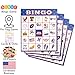 Iconikal 32 Player Bingo Game Set Patriotic American Flag America Map Independence Day 4th of July Games with Extra Pinning Game - Image 4