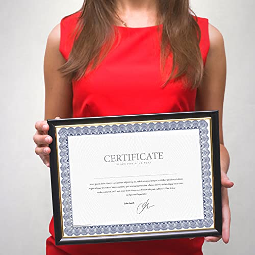 Geographics Conventional Blue Certificate - 24 lb - 11" x 8.50" - Inkjet, Laser Compatible - Blue with White Border50 / Pack - Image 4