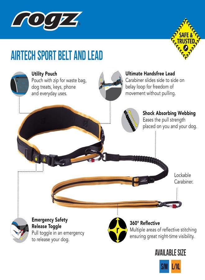 Rogz Airtech Dog Sport Belt and Leash Set L/XL - Large/X-Large - Nightsky Black - Image 4