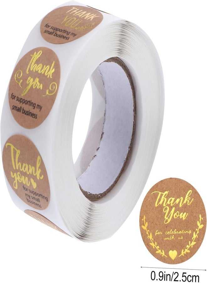 DHAVAL 500 Sticker Premium Gold Thank You Stickers Roll - Waterproof Labels for Weddings, Birthdays, Giveaways, Bridal Showers - Ideal for Small Business - Easy to Apply (Pack of 1) - Image 5