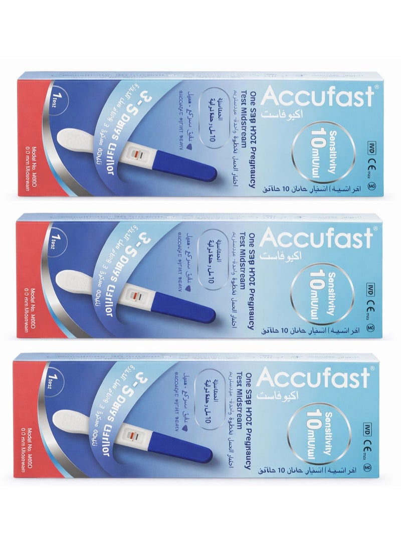Accufast Pack Of 3 Accufast Early Sign Pregnancy Test M60D - Image 1