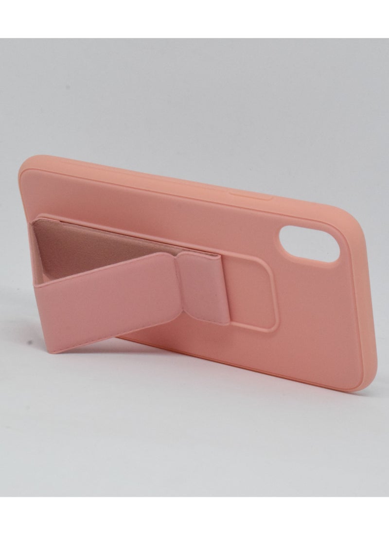 BORTONY - iPhone XR Case Fully Covered With Adjustable Finger Grip Holder+Mobile Stand Shockproof Anti Scratch Protective Case Cover For iPhone XR - Image 1