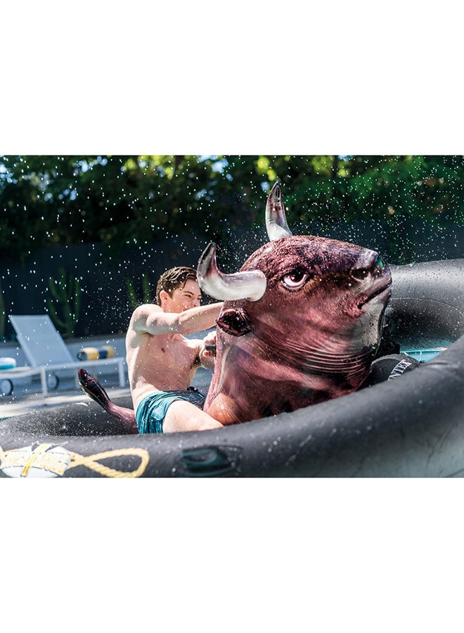 INTEX Inflatabull Pool Toys & Fun Float Black Brown 239x196x81cm Ages 9+ 239x196x81cm - Image 3