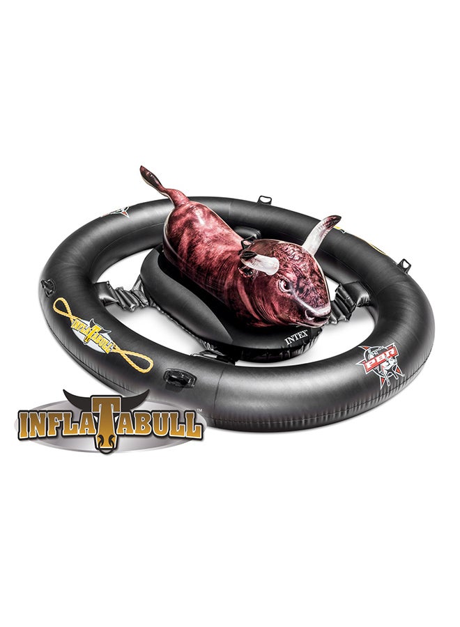INTEX Inflatabull Pool Toys & Fun Float Black Brown 239x196x81cm Ages 9+ 239x196x81cm - Image 1