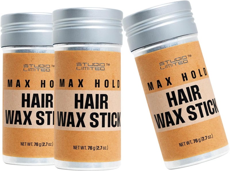 STUDIO LIMITED SmoothLocks Styling Wax Stick - Flyaway Tamer & Frizz Control for Women | Long-Lasting Hold, Ideal for Thinning Hair, Wigs, and Slick Styles | Non-Greasy Formula 2.7oz/76g (3 Pcs) - Image 1