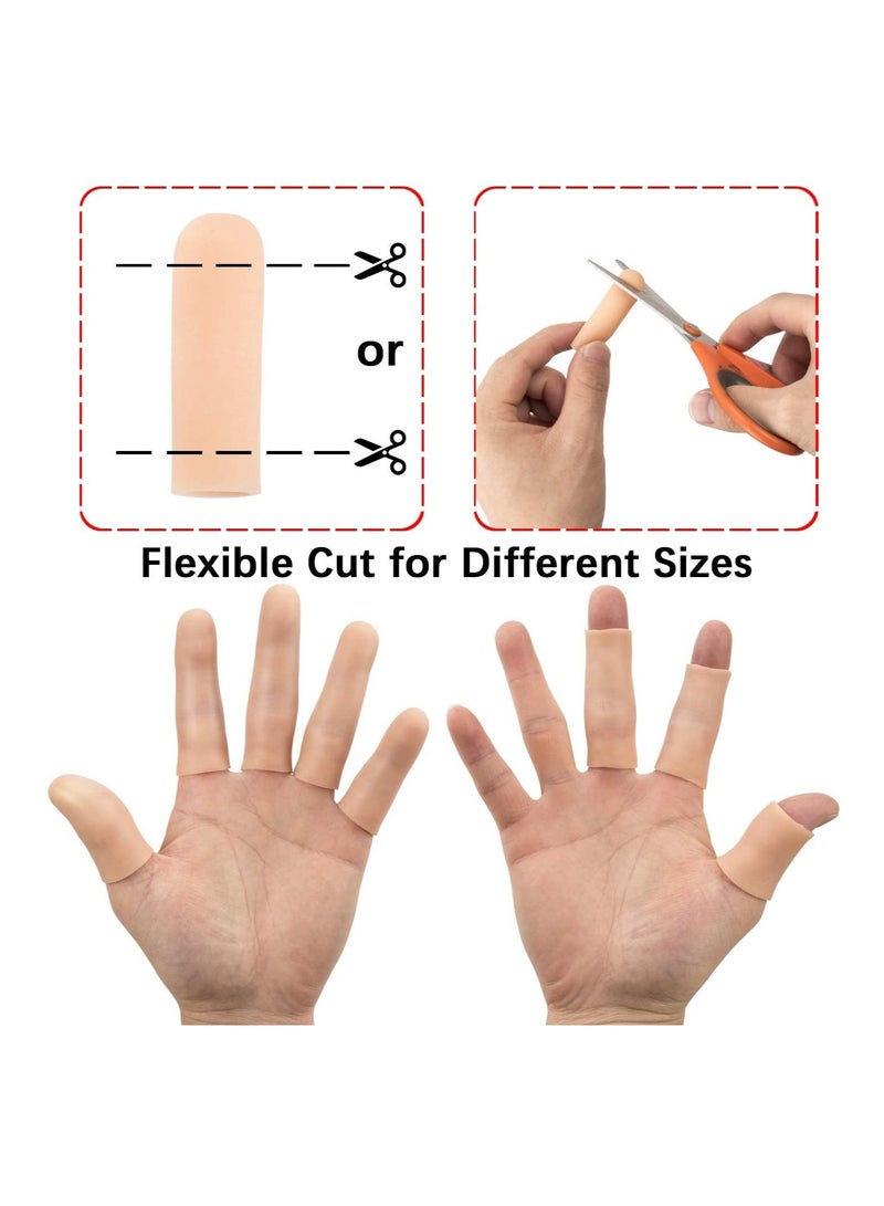 10-Piece Gel Finger Cots Silicone Finger Protectors for Fingertips Finger Cracking - Image 5