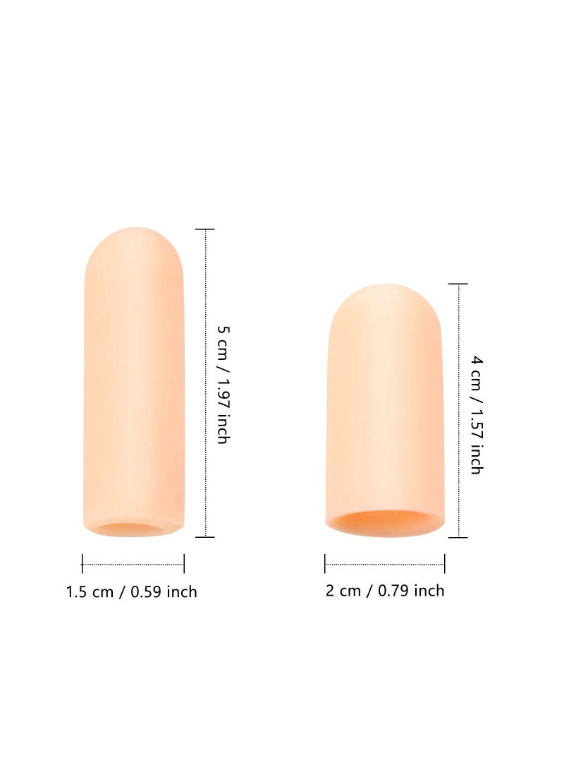 10-Piece Gel Finger Cots Silicone Finger Protectors for Fingertips Finger Cracking - Image 2