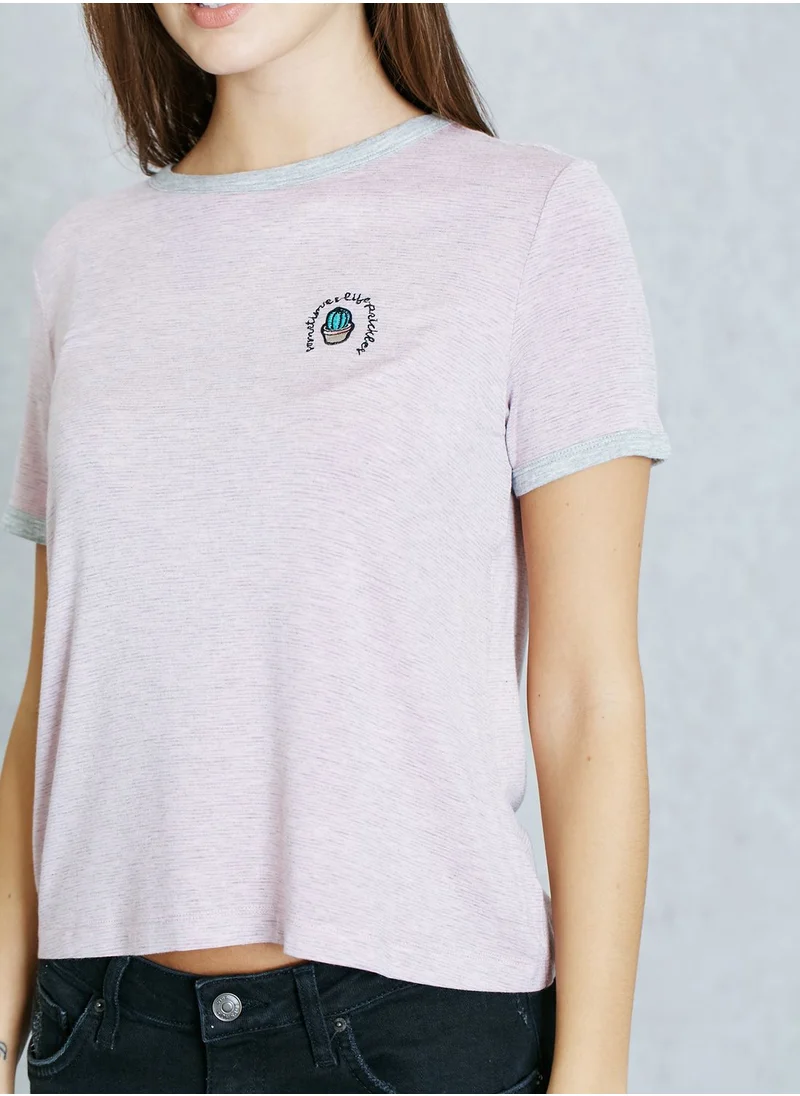 MANGO Striped T-Shirt