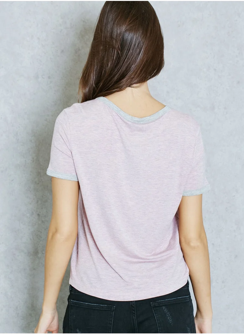 MANGO Striped T-Shirt