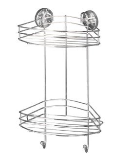 Wenko Wenko Vacuum-Loc 2 Tier corner rack fixing without drilling, Chrome  - Image 1