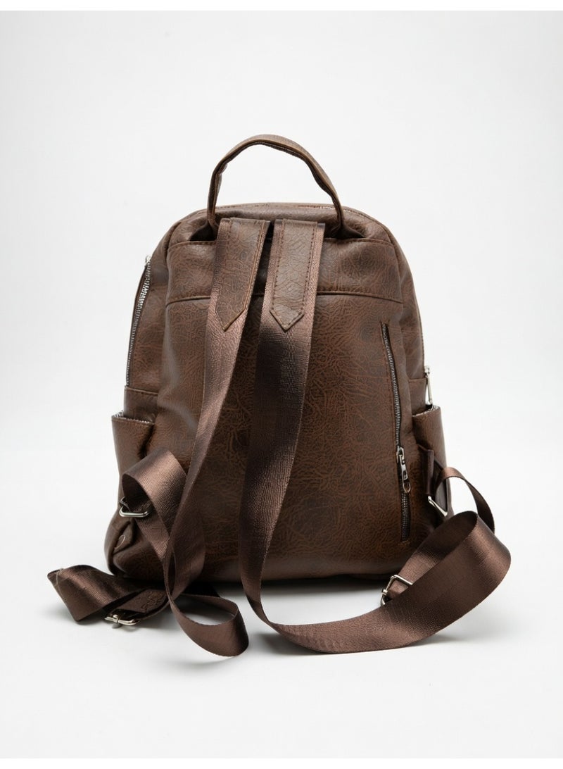 Stylish Multi-Functional Backpack-Premium Convertible Crossbody Bag for Women-Brown - Image 2