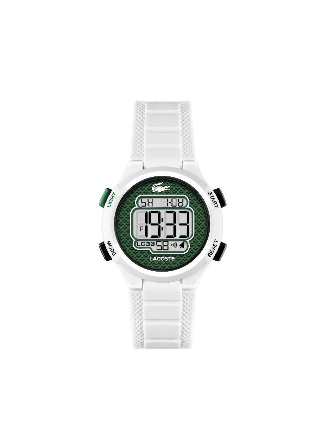 Lacoste LC33 Kids' Digital Quartz Watch with White Silicone Strap - 2030064 - Image 2
