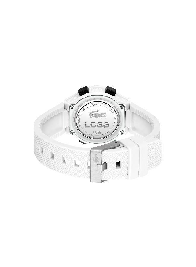 Lacoste LC33 Kids' Digital Quartz Watch with White Silicone Strap - 2030064 - Image 3
