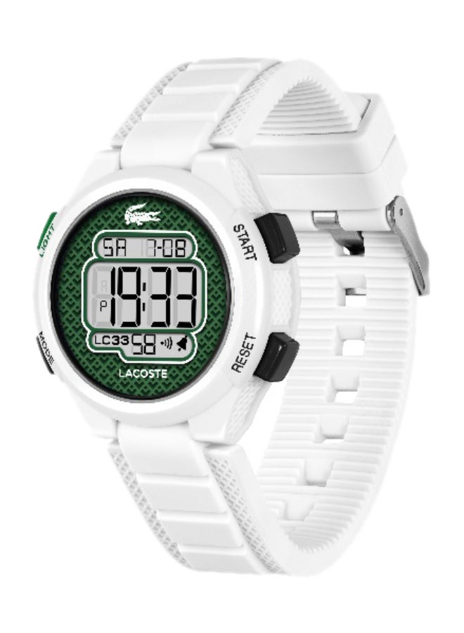 Lacoste LC33 Kids' Digital Quartz Watch with White Silicone Strap - 2030064 - Image 1
