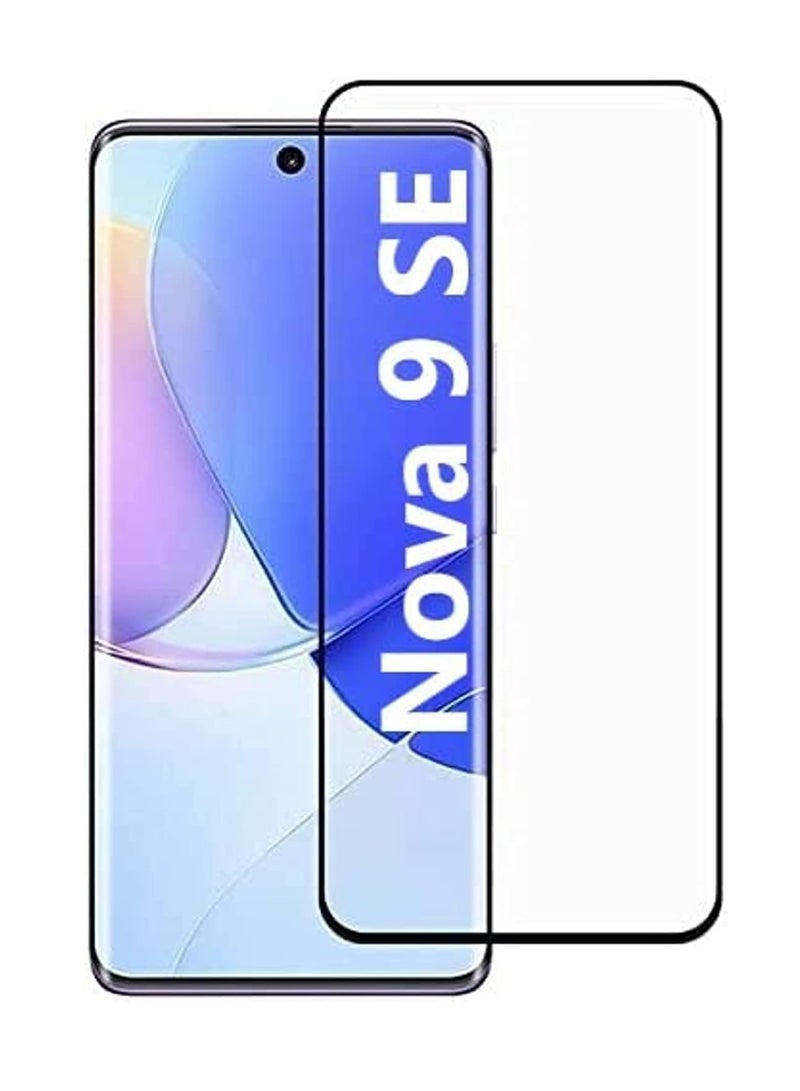 Huawei Nova 9 SE Screen Protector - Edge to Edge Tempered Glass Screen Protector - Black, High Transparency, Delicate Touch, Anti-Explosion, Smooth Arc Edges, Easy Installation. - Image 1