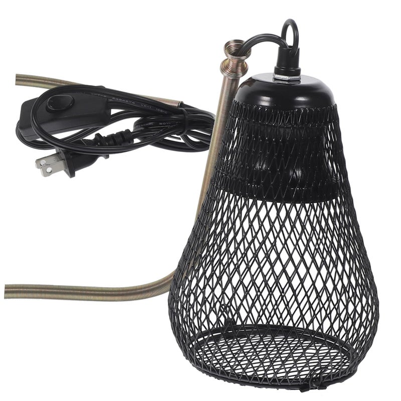 Reptile Heat Lamp Shade with Hook and Mesh Cover Prevents Burns for Turtles Snakes Lizards Easy Installation - Image 2