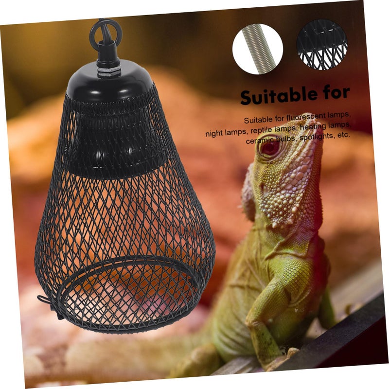 Reptile Heat Lamp Shade with Hook and Mesh Cover Prevents Burns for Turtles Snakes Lizards Easy Installation - Image 4