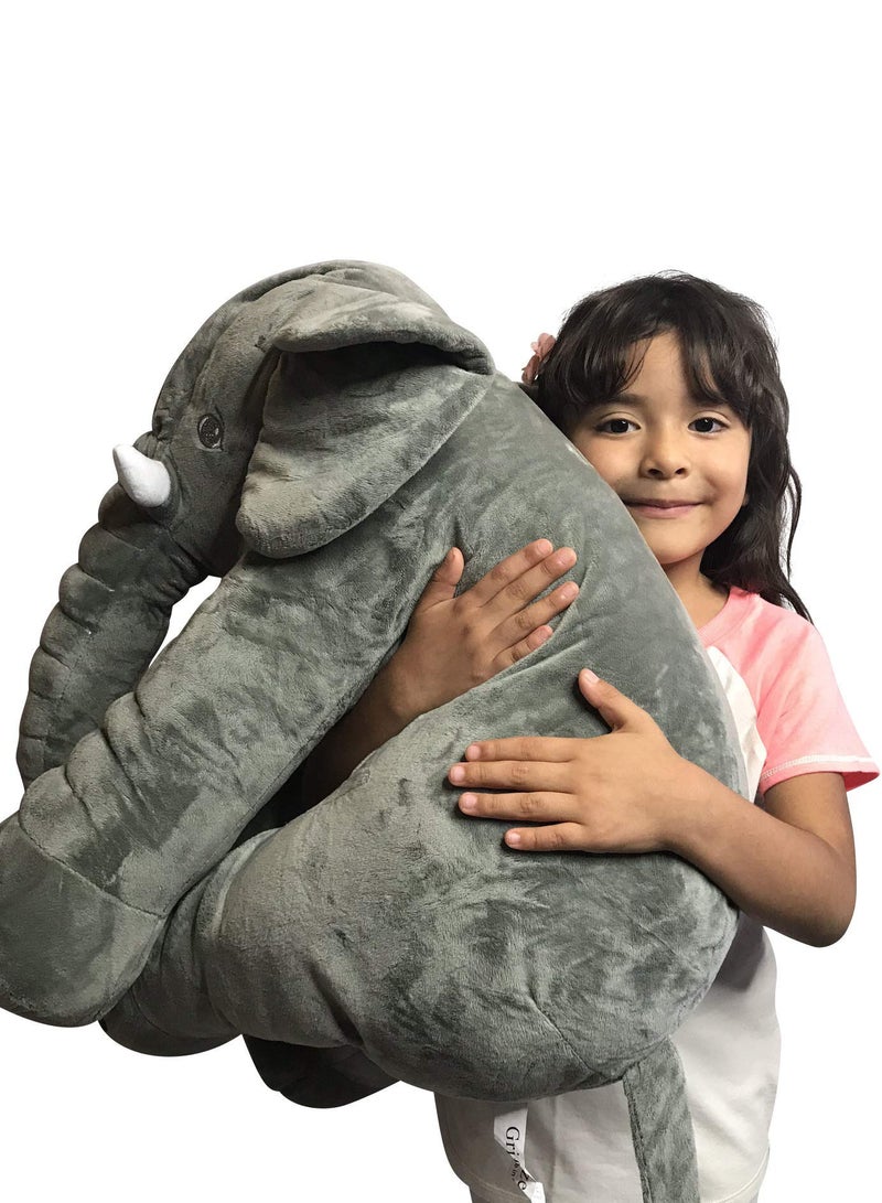 60cm Soft Elephant Plush Toys Stuffed Animal Toys Soft Toys Nursery Rooms Decorations Baby Kids Toys (Gray) - Image 3