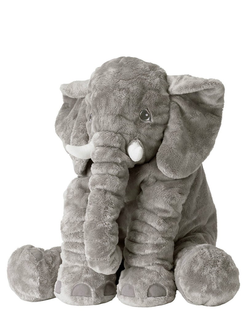 60cm Soft Elephant Plush Toys Stuffed Animal Toys Soft Toys Nursery Rooms Decorations Baby Kids Toys (Gray) - Image 1