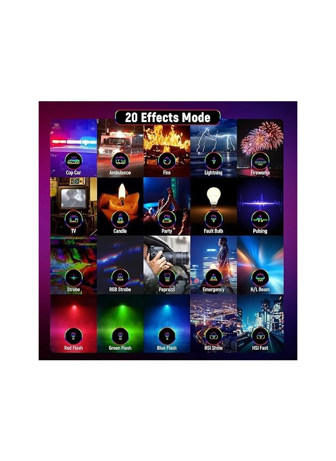 Neewer NEEWER Magnetic RGB Video Light, 360° Full Color RGB61 LED Camera Light with 3 Cold Shoe Mounts/CRI 97+/20 Scene Modes/2500K-8500K/2000mAh Rechargeable Portable Photography Selfie Light  - Image 2
