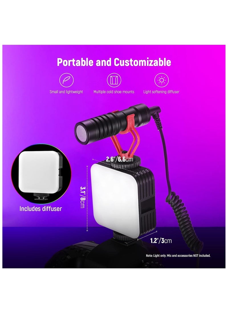 Neewer NEEWER Magnetic RGB Video Light, 360° Full Color RGB61 LED Camera Light with 3 Cold Shoe Mounts/CRI 97+/20 Scene Modes/2500K-8500K/2000mAh Rechargeable Portable Photography Selfie Light  - Image 4