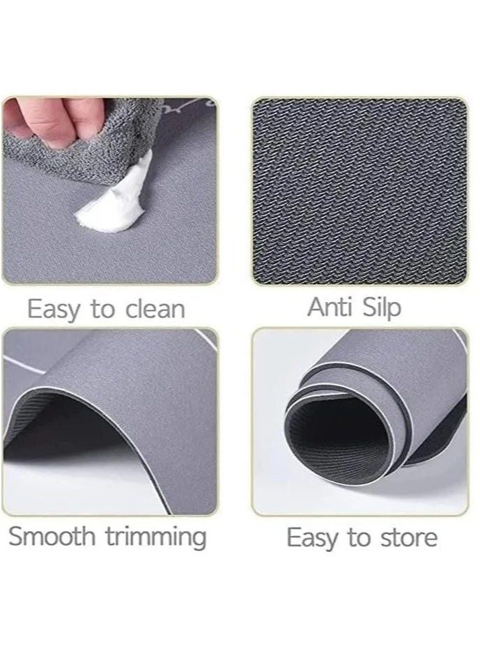 Generic Super Absorbent Floor Mat, Quick-Drying and Anti-Slip, Oval Shape for Bathroom, Single Bathroom Mat multicolour  - Image 3