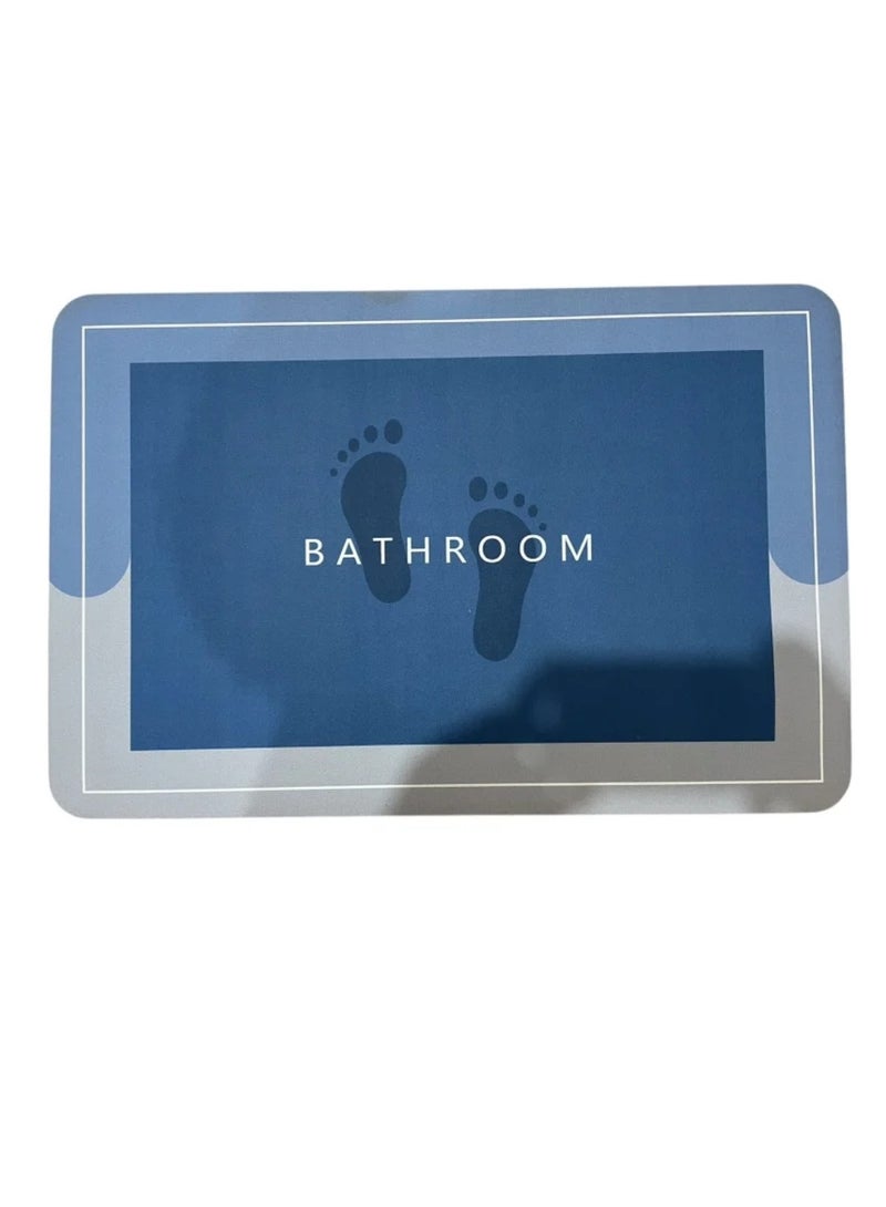 Super Absorbent Floor Mat, Quick-Drying and Anti-Slip, Oval Shape for Bathroom, Single Bathroom Mat multicolour - Image 5