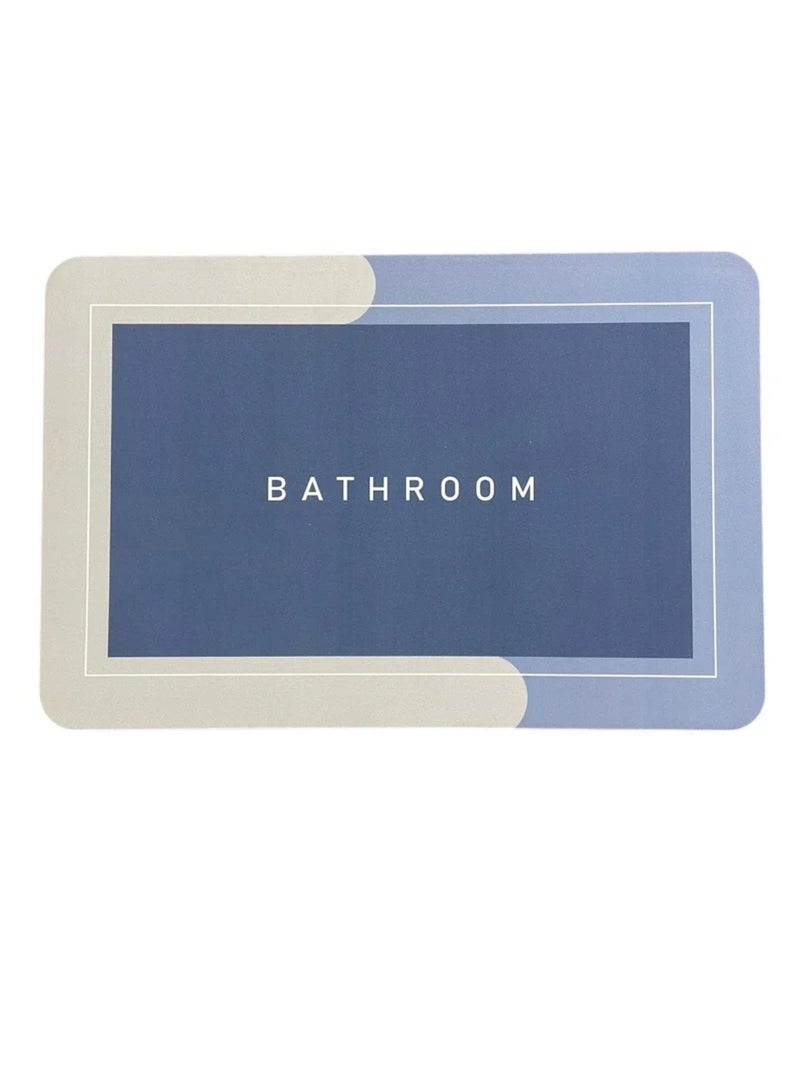 Super Absorbent Floor Mat, Quick-Drying and Anti-Slip, Oval Shape for Bathroom, Single Bathroom Mat multicolour - Image 3