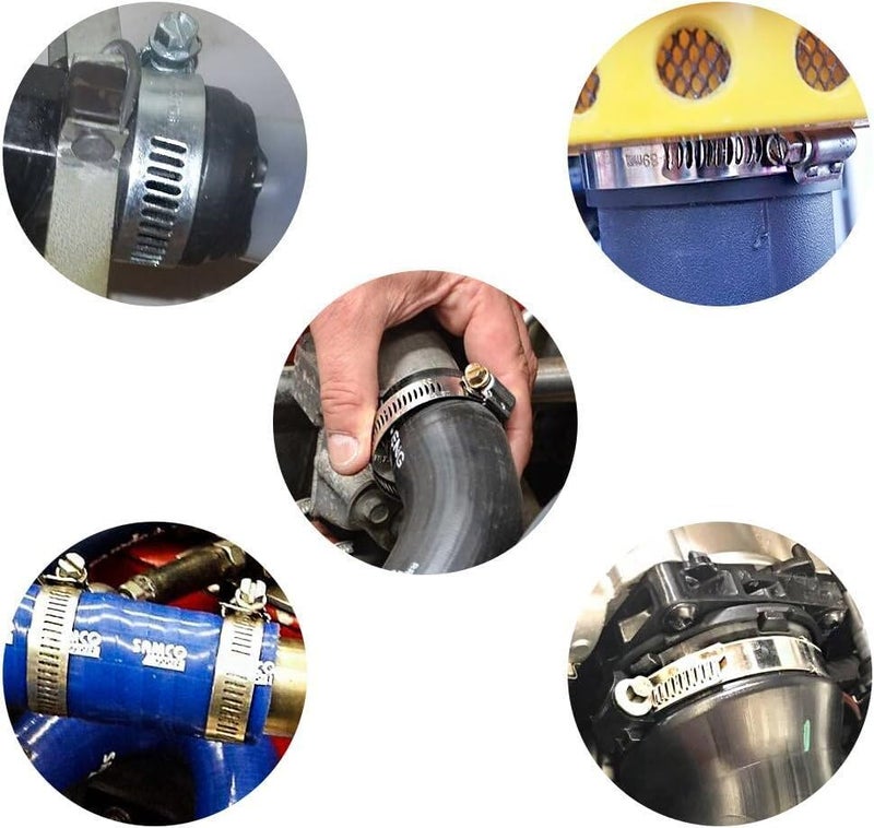 ES EKSAFAR ESEKSAFAR 5pcs S S Hose Clamp 3"inch Clamp diameter size adjust (2-3) inch - Image 4