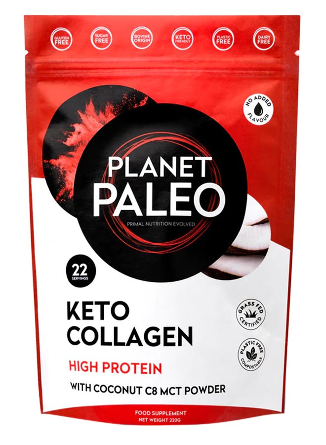 Planet Organic Planet Paleo High Protein Keto Collagen With Coconut C8 Mct Powder 220G, 22 Servings - Image 1