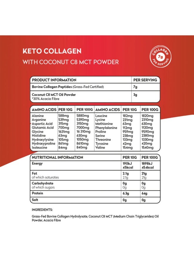 Planet Organic Planet Paleo High Protein Keto Collagen With Coconut C8 Mct Powder 220G, 22 Servings - Image 3