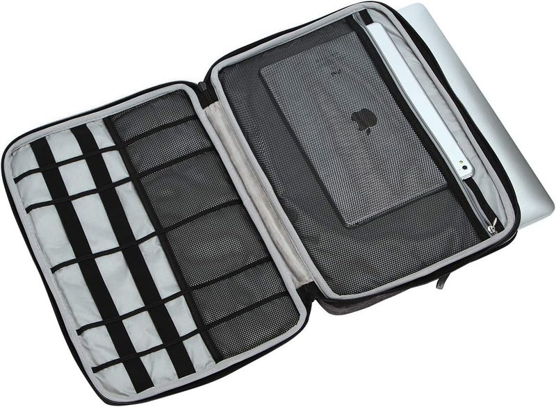 iCozzier 13-13.3 Inch Handle Electronic Accessories Strap Laptop Sleeve Case Bag Protective Bag for 13" MacBook Air/MacBook Pro/Pro Retina Cover-Black - Image 4
