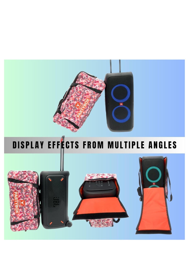 Angry Bull Speaker Bag Safety Storage Case with Handy Strap Travel Bag Compatible with JBL PARTY BOX 310 (ARMY-J)  - Image 5