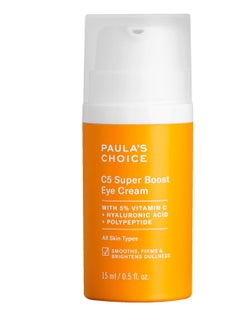 PAULA'S CHOICE C5 Super Boost Eye Cream with 5% Vitamin C Hyaluronic Acid & Peptides for Puffy Eyes Dark Circles Fine Lines & Crow’s Feet 0  - Image 1