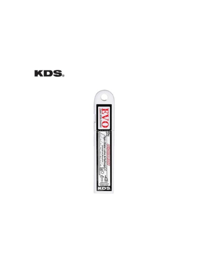 كي دي اس شفرات قطع KDS اليابانية LB-10 EVO مقاس 18 مم شديدة التحمل قابلة للكسر – فولاذ عالي الكربون – عبوة واحدة (10 شفرات) - Image 4